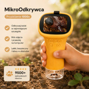MikroOdkrywca - Dziecięcy mikroskop z przybliżeniem 1000x