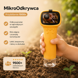 MikroOdkrywca - Dziecięcy mikroskop z przybliżeniem 1000x